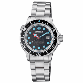 JUGGERNAUT V USA  SWISS AUTOMATIC  DIVER  BLACK/WHITE BEZEL -  BLACK DIAL BRACELET