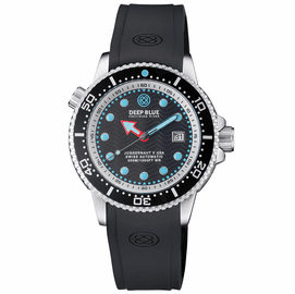 JUGGERNAUT V USA  SWISS AUTOMATIC  DIVER  BLACK/WHITE BEZEL -  BLACK DIAL  STRAP