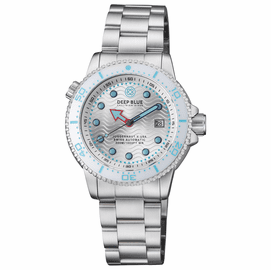 JUGGERNAUT V USA  SWISS AUTOMATIC  DIVER  WHITE/BLUE BEZEL -  WHITE DIAL BRACELET