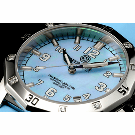 Lady Blue T100 - Blue  MOP - Silicon Band