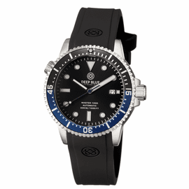 MASTER 1000 AUTOMATIC  DIVER -BLACK/BLUE BEZEL -BLACK DIAL