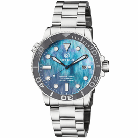 MASTER 1000 AUTOMATIC DIVER BLACK PVD CERAMIC BEZEL  PLATINUM MOTHER OF PEARL DIAL BRACELET