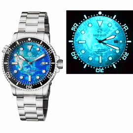 MASTER 1000 AUTOMATIC DIVER CERAMIC BLACK BEZEL - NORTH AMERICA SATELLITE  FULL LUMINOUS DIAL BRACELET