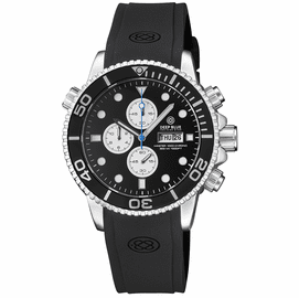 MASTER 1000 CHRONOGRAPH QUARTZ CHRONOGRAPH BLACK BEZEL - BLACK DIAL WHITE SUBDIALS STRAP
