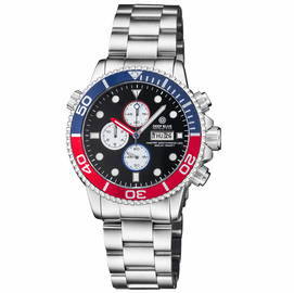 MASTER 1000 CHRONOGRAPH QUARTZ CHRONOGRAPH BLUE/RED BEZEL - BLACK DIAL BRACELET