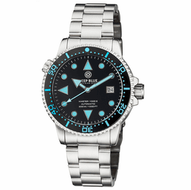 MASTER 1000 II 44MM AUTOMATIC DIVER BLACK BLUE CERAMIC BEZEL ARROW VINTAGE BLACK DIAL BRACELET 