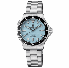 MASTER 1000 II 44MM AUTOMATIC DIVER BLACK CERAMIC BEZEL -BLACK BEZEL POWDER BLUE  TEXTURE DIAL BRACELET