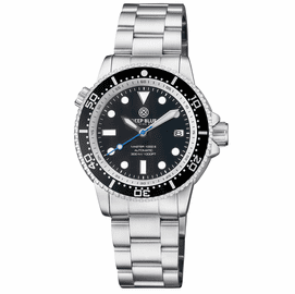MASTER  1000 II  44MM AUTOMATIC DIVER BLACK CERAMIC BEZEL  BLACK GLOSSY DIAL BRACELET