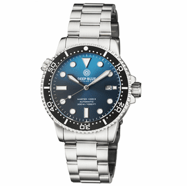 MASTER 1000 II 44MM AUTOMATIC DIVER BLACK CERAMIC BEZEL GRADIENT SUNRAY TEAL BLUE BRACELET