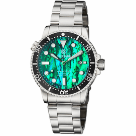 MASTER  1000 II  44MM  AUTOMATIC DIVER BLACK CERAMIC BEZEL -GREEN ABALONE DIAL
