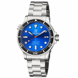 MASTER  1000 II  44MM  AUTOMATIC DIVER BLACK CERAMIC BEZEL - LIGHT BLUE SUNRAY DIAL ORANGE SECOND HAND