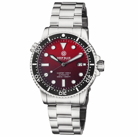 MASTER 1000 II 44MM AUTOMATIC DIVER BLACK CERAMIC BEZEL MATTE RED DIAL BRACELET