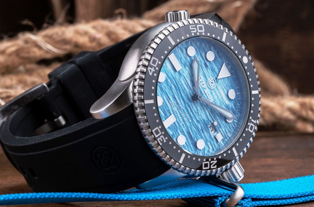 MASTER 1000 II 44MM AUTOMATIC DIVER BLACK CERAMIC BEZEL OCEAN AQUA BLUE