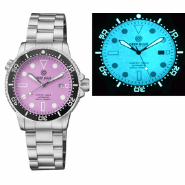 MASTER 1000 II 44MM AUTOMATIC DIVER BLACK CERAMIC BEZEL  PURPLE FULL LUME DIAL BRACELET