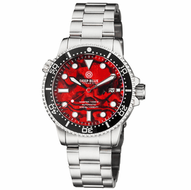 MASTER  1000 II  44MM  AUTOMATIC DIVER BLACK CERAMIC BEZEL -RED ABALONE DIAL
