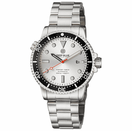 MASTER  1000 II  44MM  AUTOMATIC DIVER BLACK CERAMIC BEZEL -SILVER SUNRAY DIAL