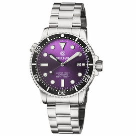 MASTER 1000 II 44MM AUTOMATIC DIVER BLACK CERAMIC BEZEL SUNRAY GRADIENT PURPLE DIAL BRACELET