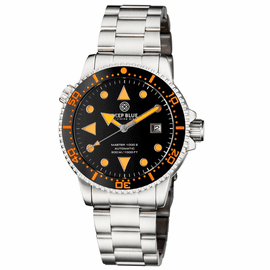 MASTER 1000 II 44MM AUTOMATIC DIVER BLACK ORANGE CERAMIC BEZEL ARROW VINTAGE BLACK DIAL BRACELET