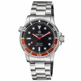 MASTER  1000 II  44MM  AUTOMATIC DIVER BLACK/RED CERAMIC BEZEL -BLACK GLOSSY DIAL 