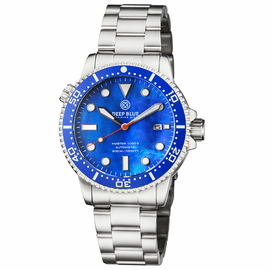 MASTER  1000 II  44MM  AUTOMATIC DIVER BLUE CERAMIC BEZEL - BLUE MOTHER OF PEARL  DIAL-ORANGE SECOND HAND