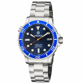 MASTER  1000 II  44MM  AUTOMATIC DIVER BLUE CERAMIC BEZEL - DARK BLUE SUNRAY DIAL-ORANGE SECOND HAND 