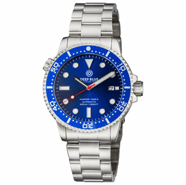 MASTER  1000 II  44MM  AUTOMATIC DIVER BLUE CERAMIC BEZEL - DARK BLUE SUNRAY DIAL-RED SECOND HAND 