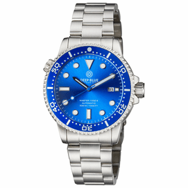 MASTER  1000 II  44MM  AUTOMATIC DIVER BLUE CERAMIC BEZEL -LIGHT BLUE SUNRAY DIAL-BLUE SECOND HAND 