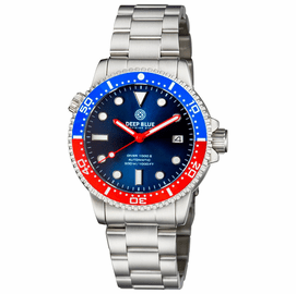 MASTER  1000 II  44MM  AUTOMATIC DIVER BLUE/RED CERAMIC BEZEL -DARK BLUE SUNRAY DIAL-RED HANDS