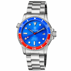 MASTER  1000 II  44MM  AUTOMATIC DIVER BLUE/RED CERAMIC BEZEL -LIGHT BLUE SUNRAY DIAL