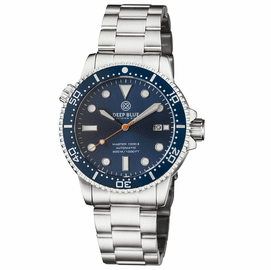 MASTER  1000 II  44MM  AUTOMATIC DIVER DARK BLUE CERAMIC BEZEL -DARK BLUE SUNRAY DIAL-ORANGE SECOND HAND 