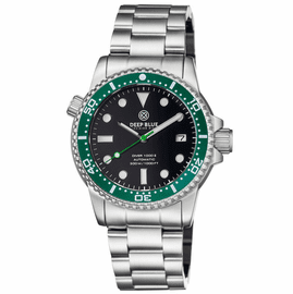 MASTER  1000 II  44MM  AUTOMATIC DIVER GREEN CERAMIC BEZEL -BLACK GLOSSY DIAL 