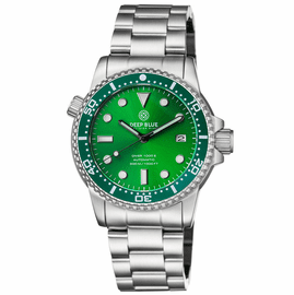 MASTER  1000 II  44MM  AUTOMATIC DIVER GREENCERAMIC BEZEL -GREEN SUNRAY DIAL -BLACK HANDS 