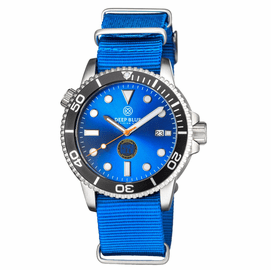 MASTER 1000 LIMITED EDITION FORCE BLUE AUTOMATIC DIVER BLACK BEZEL -BLUE DIAL-ORANGE SECOND  HAND