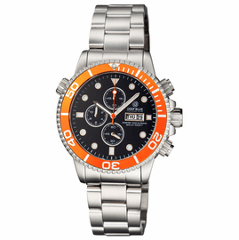 MASTER 1000 QUARTZ CHRONOGRAPH DIVER ORANGE BEZEL  BLACK DIAL BRACELET