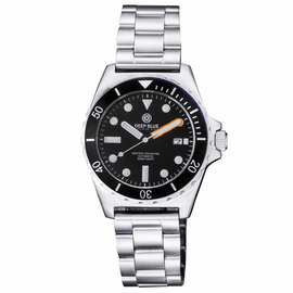 MASTER 1000 RETRO  -  BLACK BEZEL - BLACK DIAL - ORANGE MINUTE HAND -  BRACELET