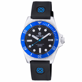 MASTER 1000 RETRO  -  BLUEBEZEL - BLACK DIAL - BLUE SECOND HAND -  STRAP
