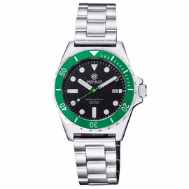 MASTER 1000 RETRO  -  GREEN BEZEL - BLACK DIAL - GREEN SECOND HAND -  BRACELET