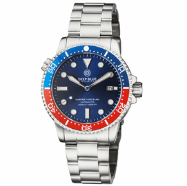 MASTER 1000 USA AUTOMATIC DIVER CERAMIC BLUE/RED BEZEL -BLUE DIAL BRACELET