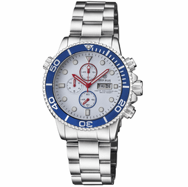 MASTER 1000 USA CHRONOGRAPH QUARTZ CHRONOGRAPH BLUE BEZEL - WHITE DIAL BRACELET