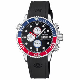 MASTER 1000 USA CHRONOGRAPH QUARTZ CHRONOGRAPH BLUE/RED BEZEL - BLACK DIAL STRAP