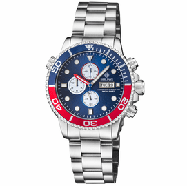 MASTER 1000 USA CHRONOGRAPH QUARTZ CHRONOGRAPH BLUE/RED BEZEL - BLUE DIAL BRACELET