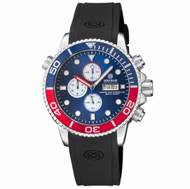 MASTER 1000 USA CHRONOGRAPH QUARTZ CHRONOGRAPH BLUE/RED BEZEL - BLUE DIAL STRAP