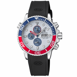MASTER 1000 USA CHRONOGRAPH QUARTZ CHRONOGRAPH BLUE/RED BEZEL - WHITE DIAL STRAP
