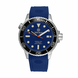 MASTER 1000M AUTOMATIC  DIVER BLACK/BLUE- BLUE STRAP