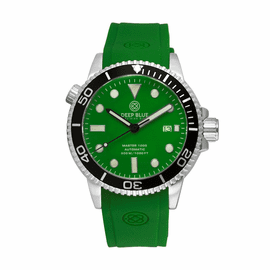 MASTER 1000M AUTOMATIC  DIVER BLACK GREEN-GREEN STRAP
