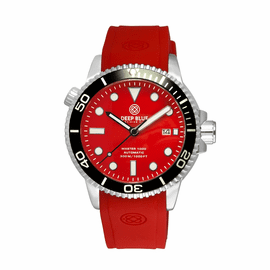 MASTER 1000M AUTOMATIC  DIVER BLACK RED- RED STRAP
