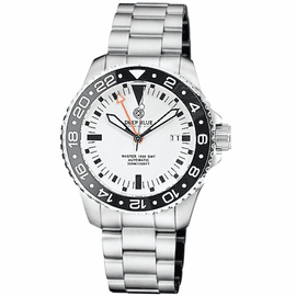 DIVER  1000 GMT 40MM AUTOMATIC  DIVER CERAMIC BLACK BEZEL EXPEDITION WHITE DIAL BRACELET