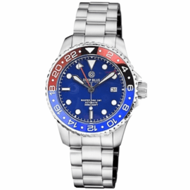 DIVER  1000 GMT 40MM  AUTOMATIC  DIVER CERAMIC BLUE/RED BEZEL BLUE DIAL BRACELET