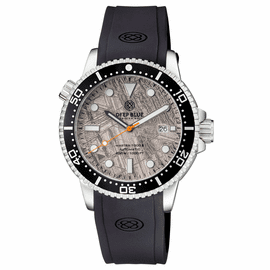 MASTER  1000M II 44MM  SILVER METEORITE DIAL AUTOMATIC DIVER  BLACK CERAMIC BEZEL STRAP