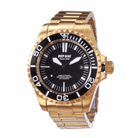 -Master 2000 IP Gold  Diver Black Bezel Black Dial Black Hands
